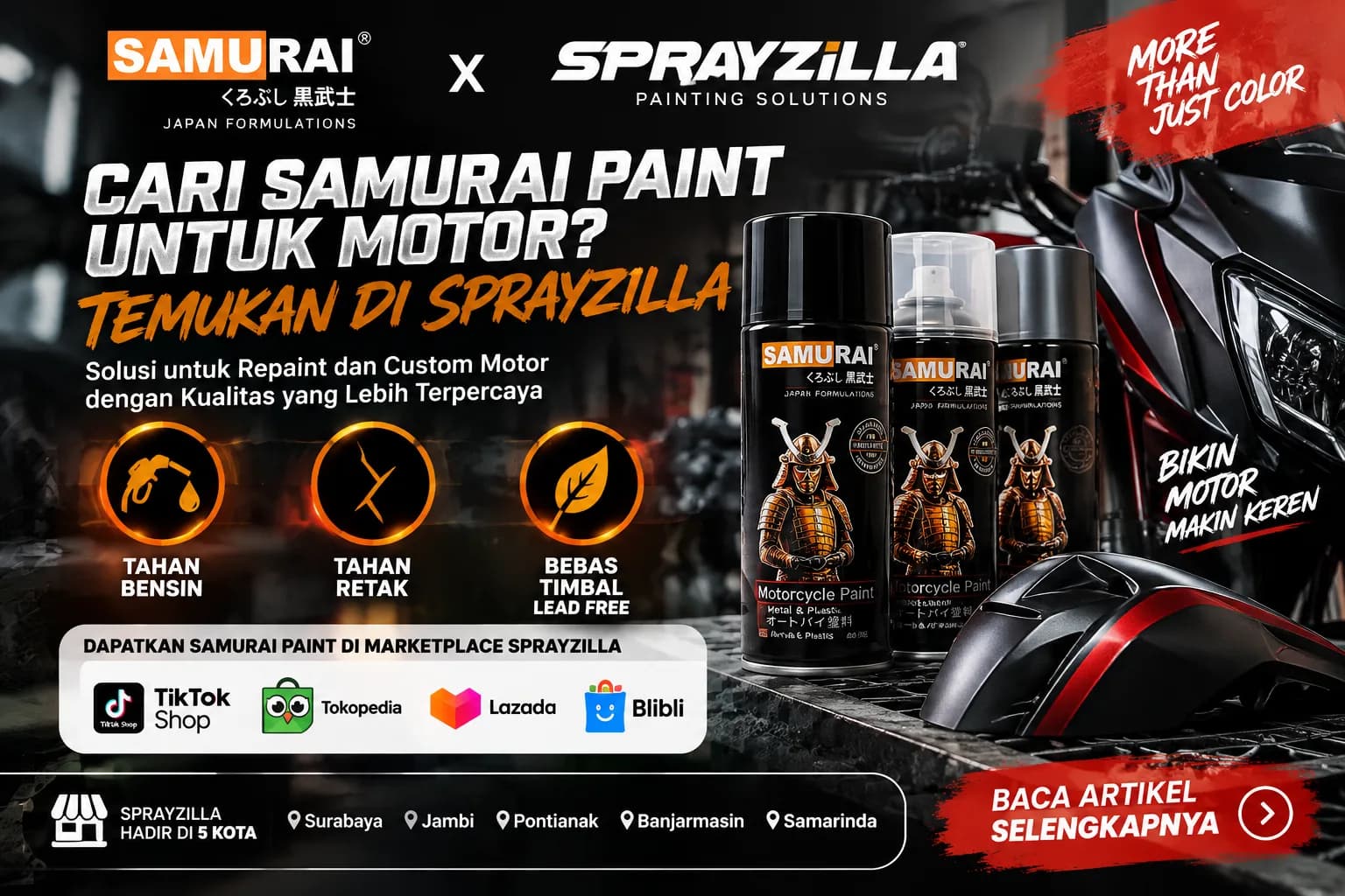 Cat Motor Anti Kusut: Kenapa Samurai Paint di Sprayzilla Layak Masuk Radar Kamu